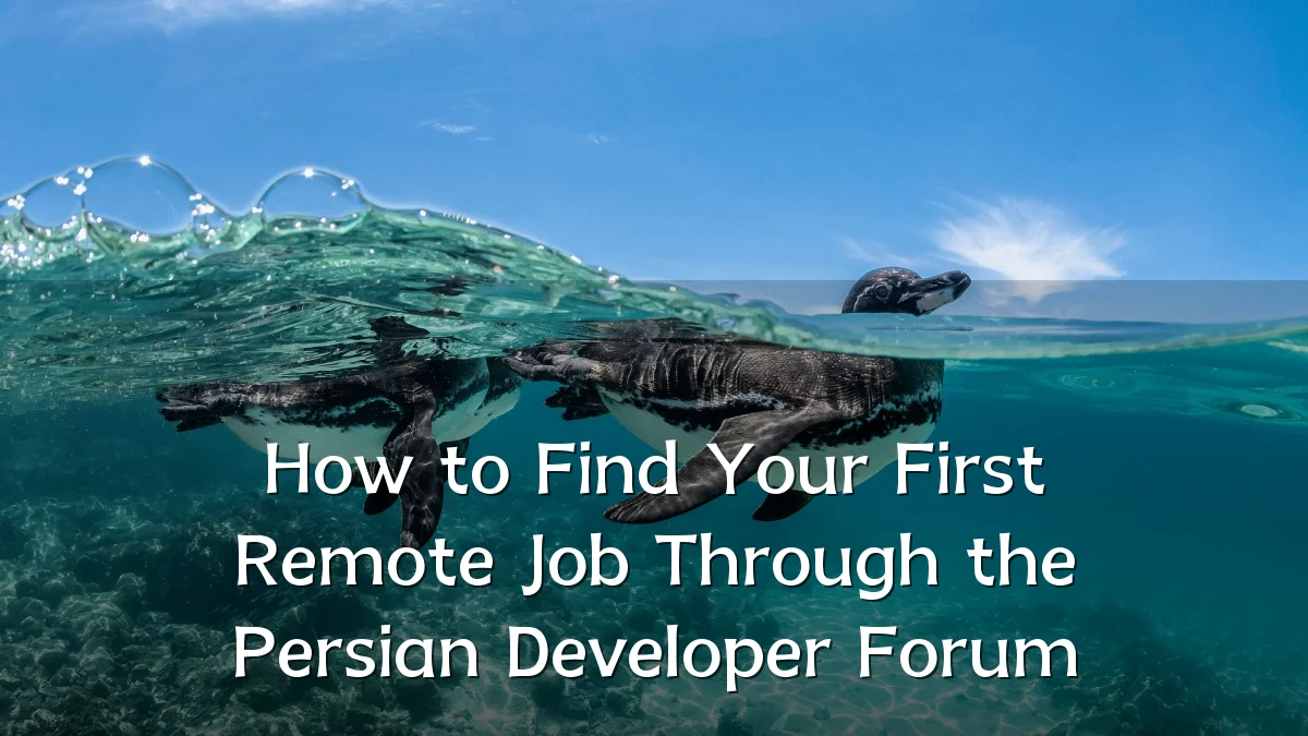 How to Find Your First Remote Job Through the Persian Developer Forum