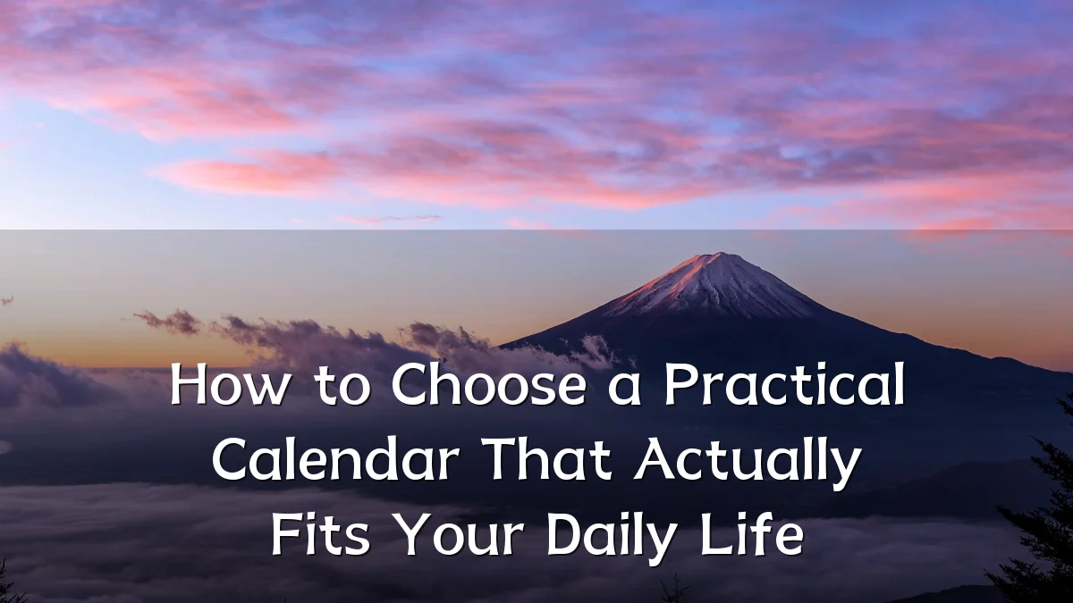 How to Choose a Practical Calendar That Actually Fits Your Daily Life