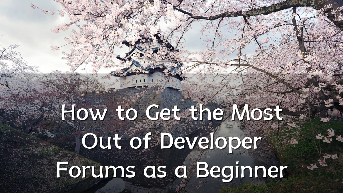 How to Get the Most Out of Developer Forums as a Beginner