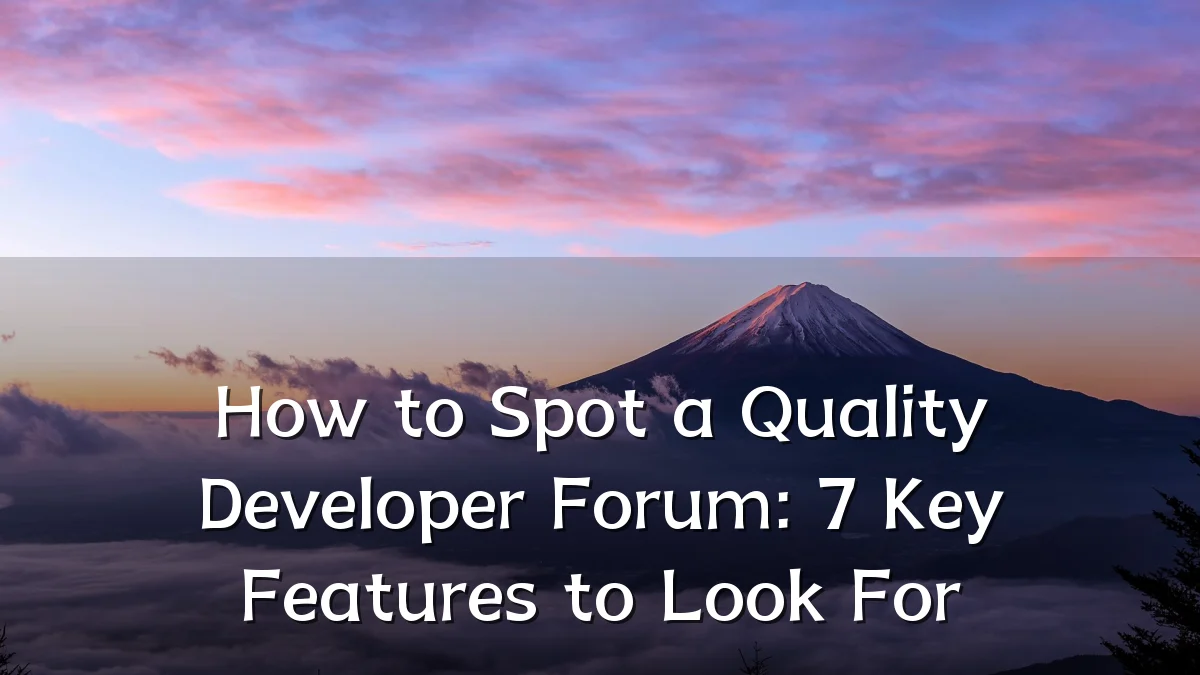 How to Spot a Quality Developer Forum: 7 Key Features to Look For