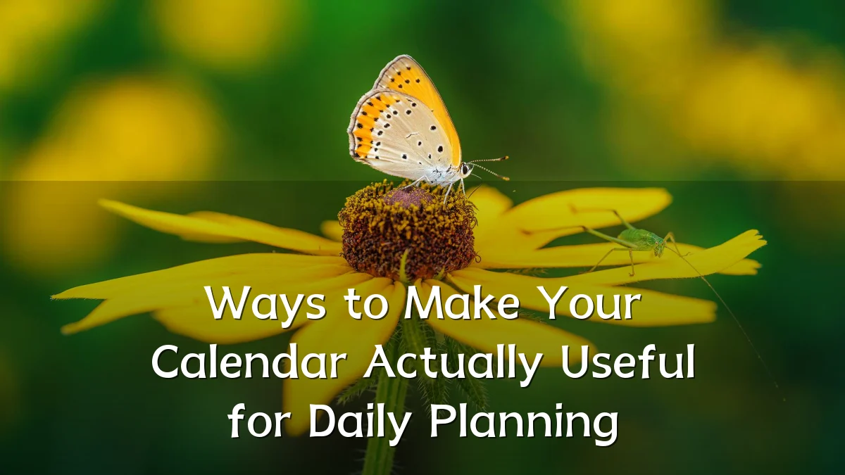 Ways to Make Your Calendar Actually Useful for Daily Planning