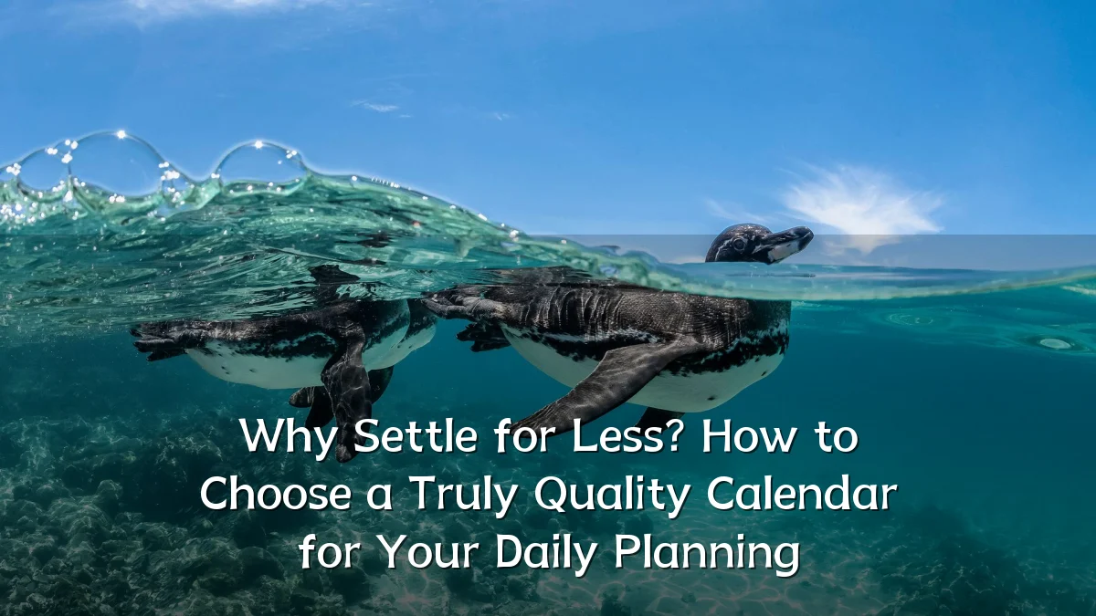 Why Settle for Less? How to Choose a Truly Quality Calendar for Your Daily Planning