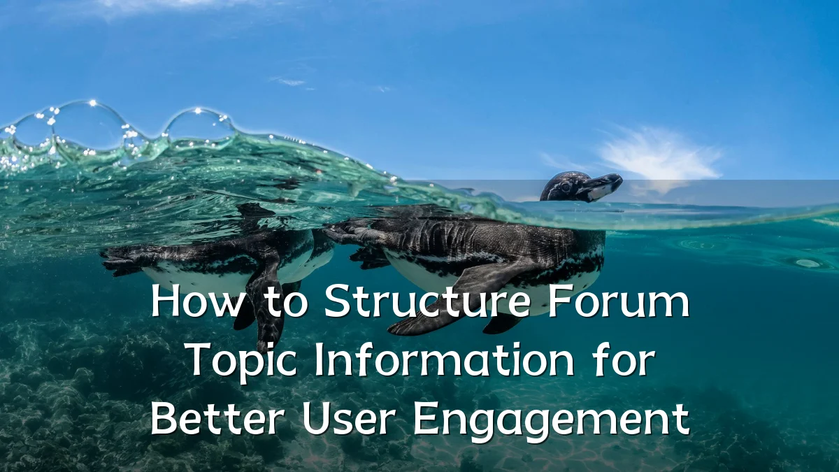 How to Structure Forum Topic Information for Better User Engagement