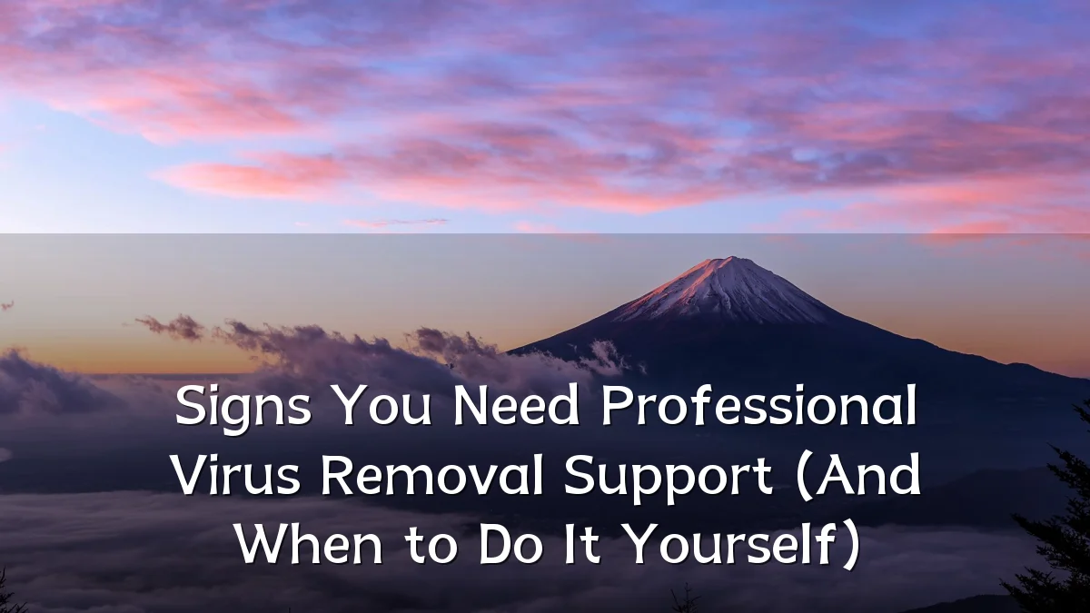 Signs You Need Professional Virus Removal Support (And When to Do It Yourself)